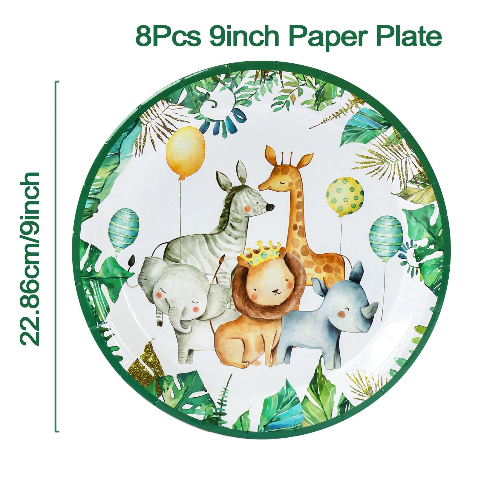 

Товары для животных в джунглях, посуда, украшения для вечеринки в честь дня рождения, для мальчиков, тема сафари в джунглях, декор для вечеринки, зеленый лес, лес