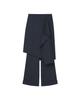 MISEKI SEOUL Draped Midi Skirt Pants Set Charcoal