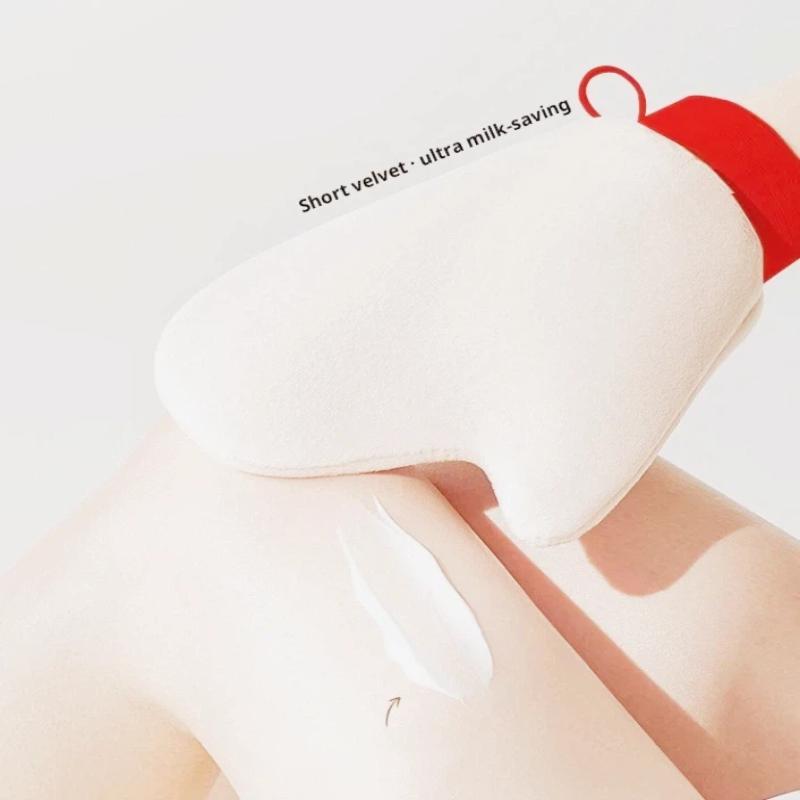 Body Lotion Glove Self-Tanning Mitt Double-Sided Prevents Sticky Hands Applicator Quick Dry Flocking Glove Makeup Applicator