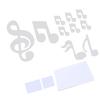 Music Note Wall Sticker DIY Innovative Embossed Decals Home Bedroom Background DecorationSilver