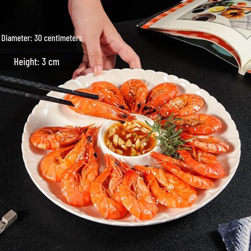 

Japanese Style Creative Dumpling Plate with Sauce Dish