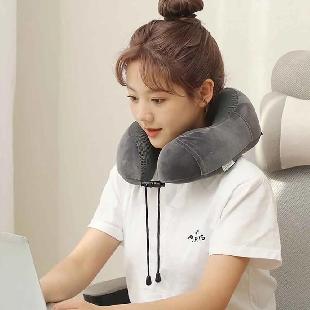 Soft U Shaped Neck Pillow Lightweight Travel Neck Guard Pillow  Healthcare Bedding