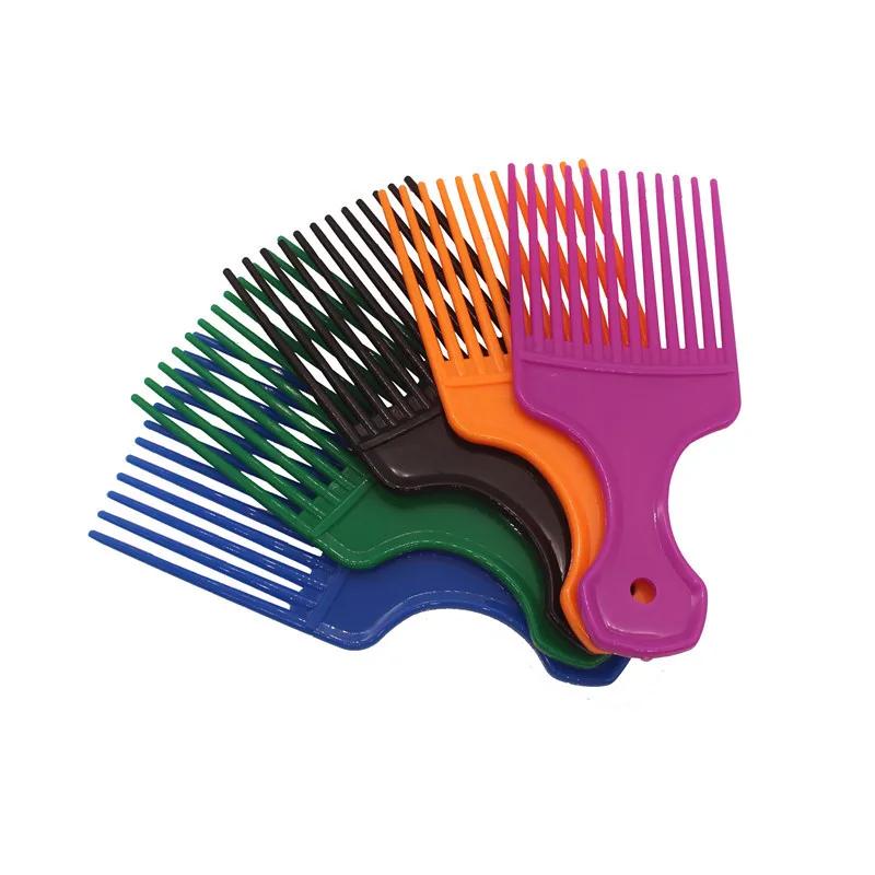 1 Stück Breite Zähne Bürste Pick Kamm Gabel Haarbürste Einsatz Haar Pick Kamm Kunststoff Getriebe Kamm Für Lockiges Afro Haar Styling Werkzeuge