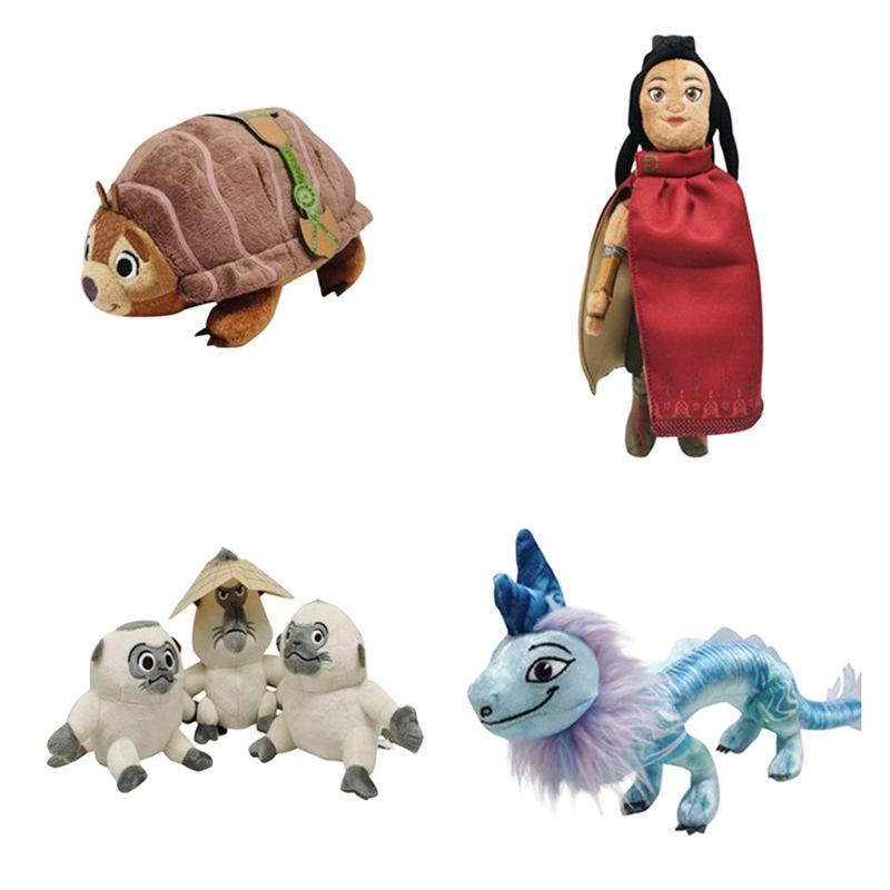 Adorable Raya And The Last Dragon Plush Set Featuring Soft Stuffed Tuk Tuk Monkey And Dyan Toys