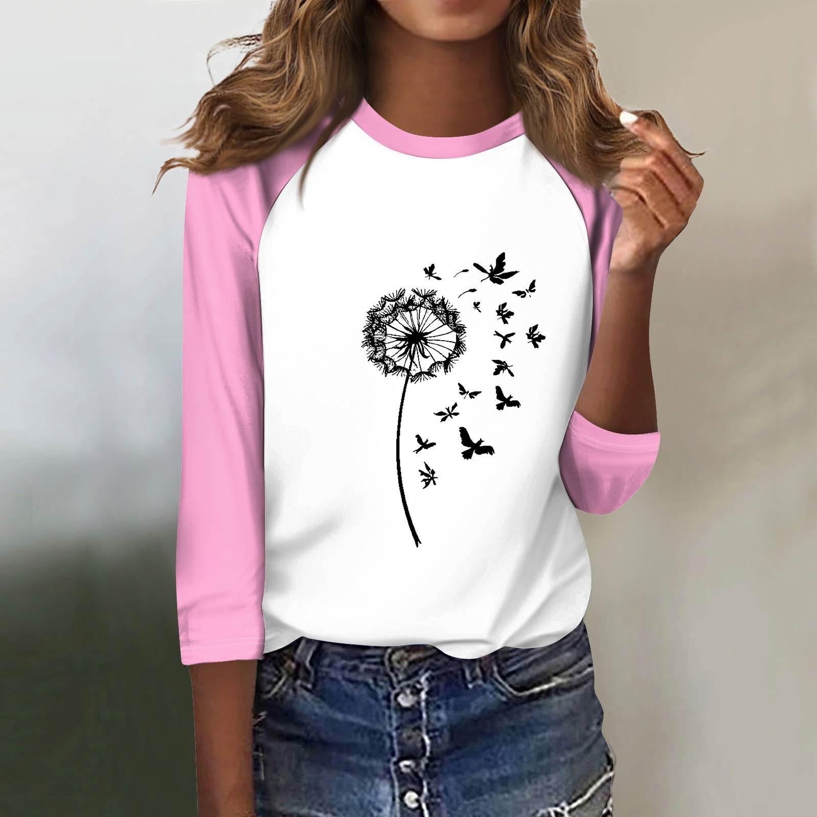 

Женская модная повседневная футболка с круглым вырезом, рукавами семь, на пуговицах с принтом XXXL