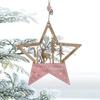 Wooden Xmas Tree Pendant Pentagrams Santa Claus Ornament Christmas Hanging Ornament  Weddings