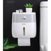 Wasserdichter, kreativer Toilettenpapierhalter zur Wandmontage, multifunktionales Toilettenpapierfach, doppelschichtig, tragbare Tissue-Aufbewahrungsbox, Badezimmerzubehör