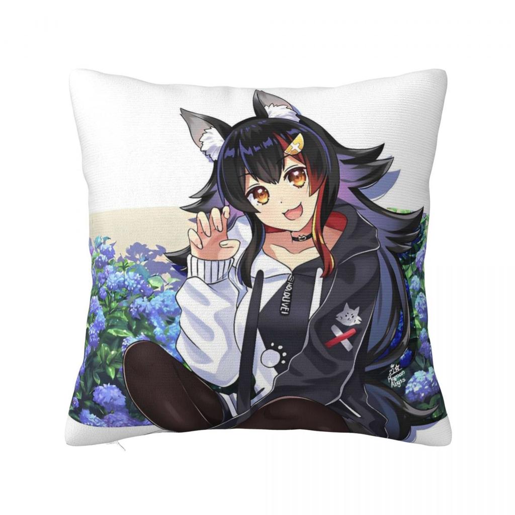 Anime Ookami Mio Japan Pillow Case Cushion Cover Soft Graphic Pillow Cover Trendy Pillowcases For Chair Sofa Home Decoration