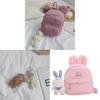 Kids Plush Bunny Ears Backpack With Breathable Lightweight Design For Kindergarten Girls