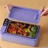 Practical Lunch Box 3200mAh Food Box Self Warming Food Storage Box 304Stainless Steel Texture for Various Setting