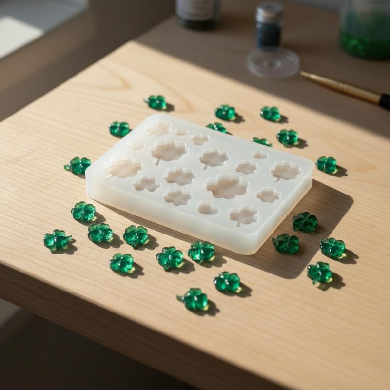 Four Leaf Clover Resin Casting Silicone Mold for DIY Jewelry Ornaments Lucky Supplies Handcraft