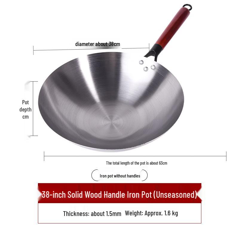 Zhuochuang Jingpin Coated Forged Wrought Iron Round Bottom Wok