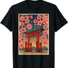 Torii Gate Sunset Sakura Cherry Blossom  T-Shirt