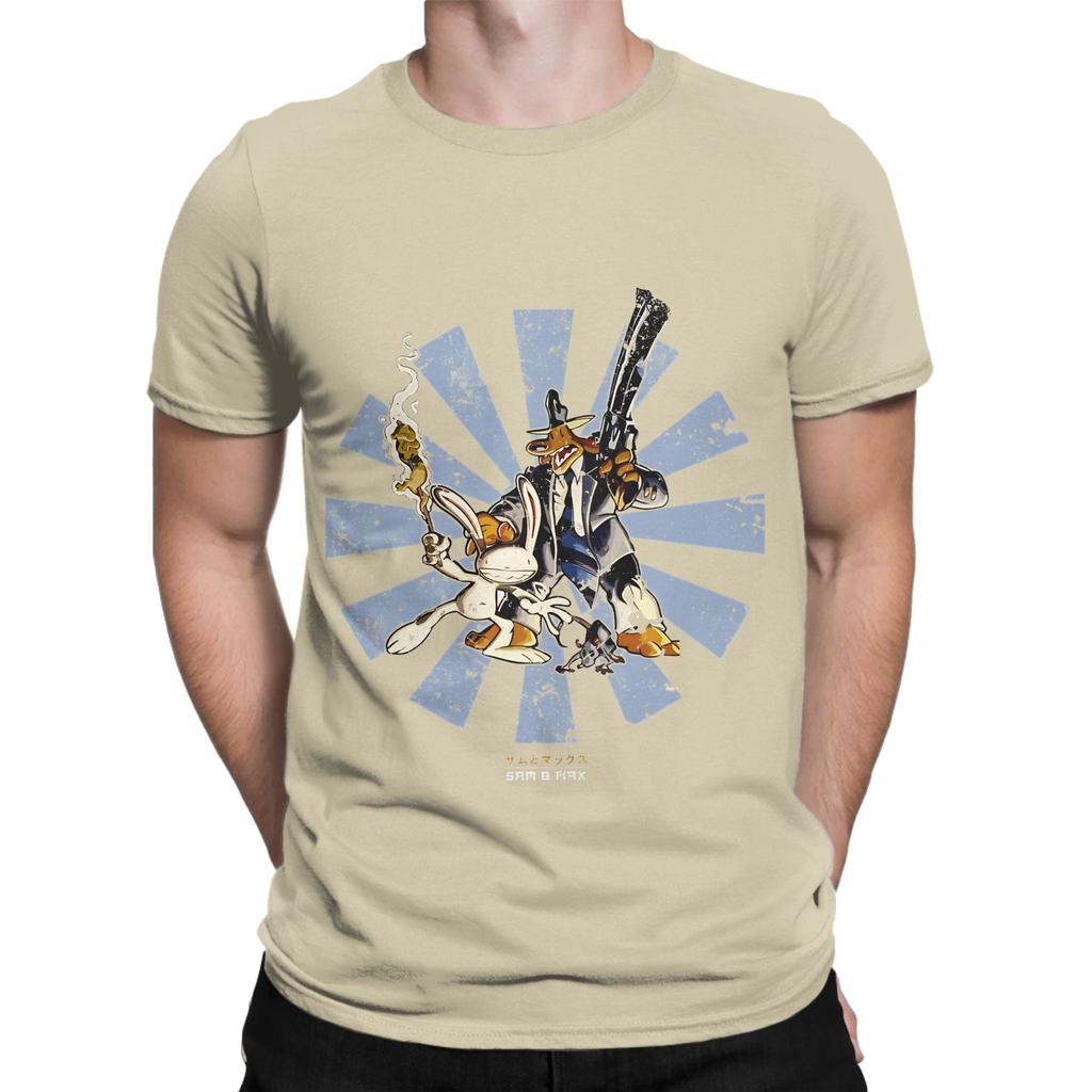Sam And Max Hit The Road Retro Japanese Graphic 100 Cotton Tshirt Sam And Max Hit The Road Tees Tops For Unisex