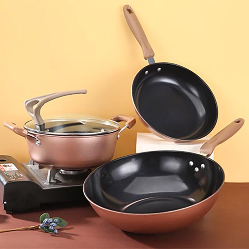 Huoxiang Golden Nordic 3-Piece Cookware Set
