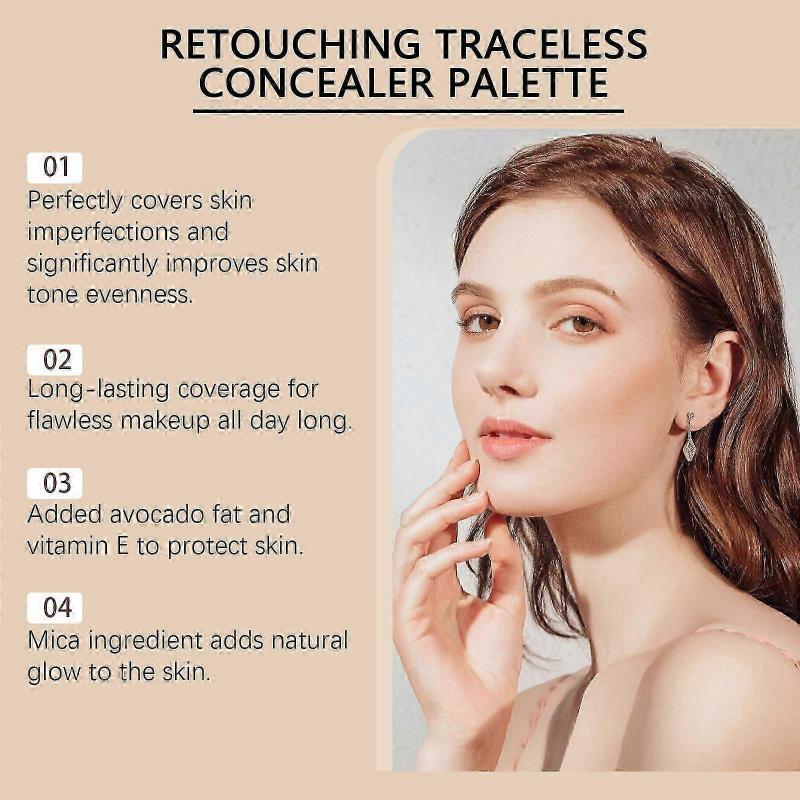 Eelhope Repair Face Concealer Plate Pink, Delicate, Natural, Light And Light Cover, Soft, Skin-Friendly, Moisturizing Concealer Plate