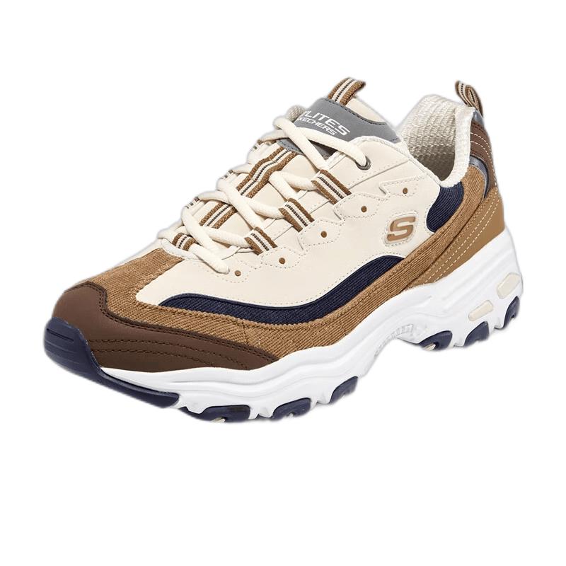Skechers Milk Tea Bear 2.0 D Lites Corduroy Patchwork Dad Shoes EU 41.5