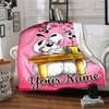1pc Diddl Blanket with Custom Name, Gift, for Men and Women, Soft Blanket, Good for Sofa Bed Couch Travel, Lightweight Flannel Blanket