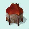 Floor Lamp Shade Rustic Elegance Velvet Lampshade Beaded Trim Tassel for Study, Living