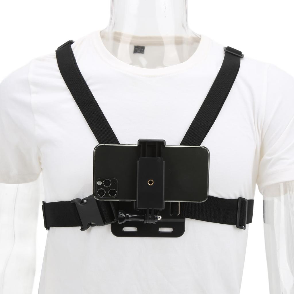 Verstelbare Actiecamera Borstband Buiten Live Mobiele Telefoon Borstband Borstbevestiging Harnas Borstband voor Osmo Action 6