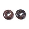 2pcs/lot Big Hole Natural Stone Beads Round Tiger Eye Opal Agate Stone Pendant Beads For DIY Charms Necklace Earring Accessories