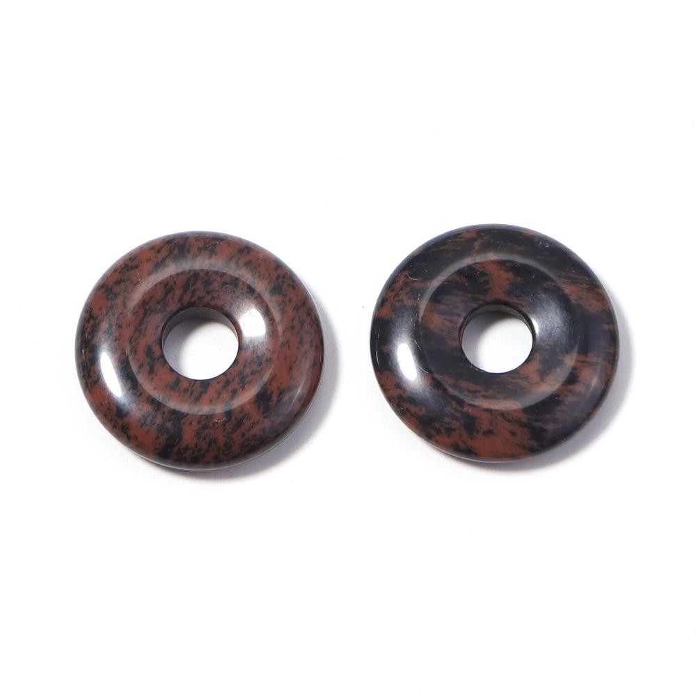 2pcs/lot Big Hole Natural Stone Beads Round Tiger Eye Opal Agate Stone Pendant Beads For DIY Charms Necklace Earring Accessories