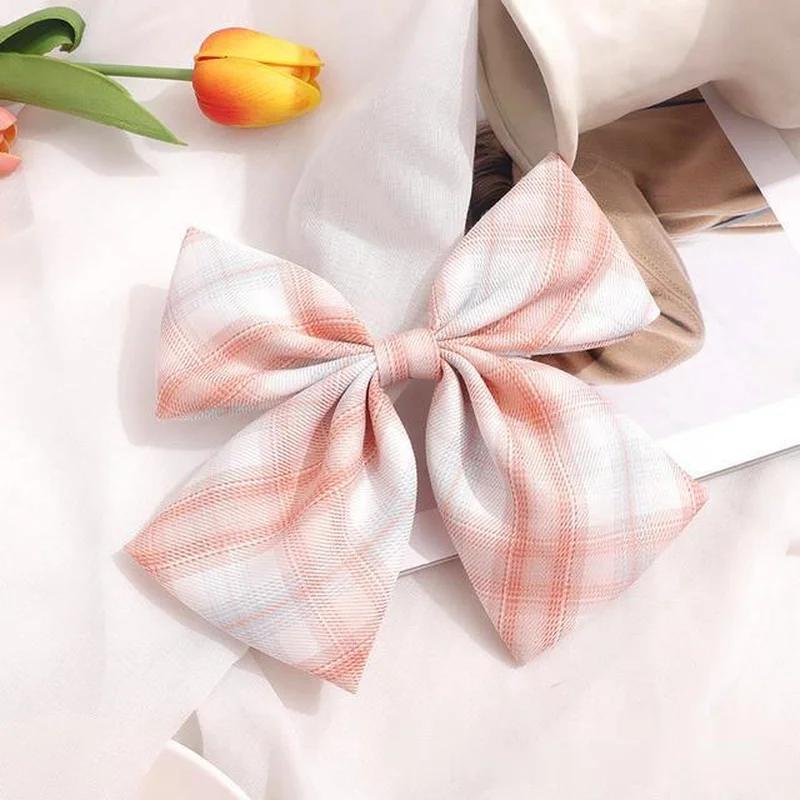 Oversized Bow Hairpin Kawaii Girl Hair Clip Women Ribbon Girls Hairgrip Korean Cute Floral Hair Accessories