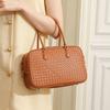 Cowhide Woven Handbag Genuine Leather Single-shoulder Hand-carry Crossbody Commuter Bag