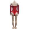 Sequined Long Sleeve Solid Color Jumpsuit with Shorts - Women's Fashion Europe America