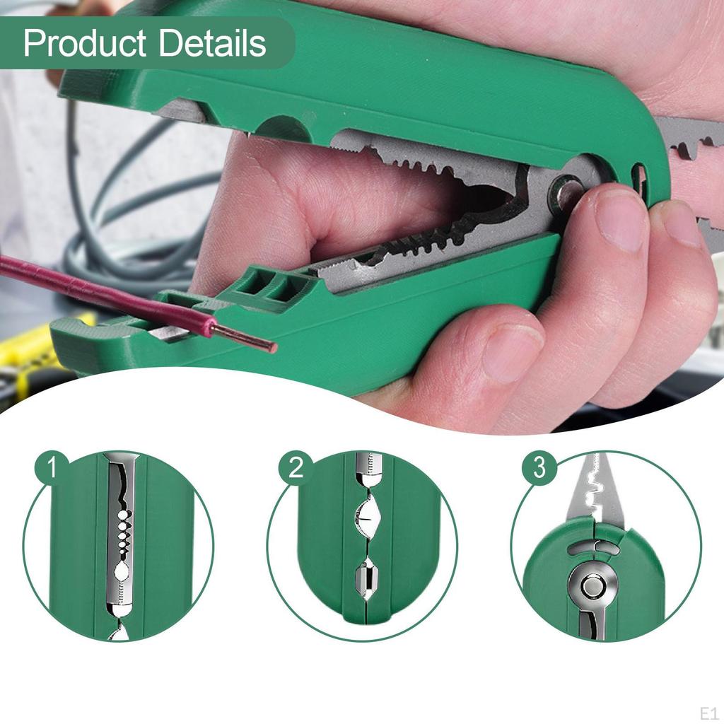 Wire Stripper Crimper Cable Cutting Pliers Lightweight Portable Electrical Strip Tool for