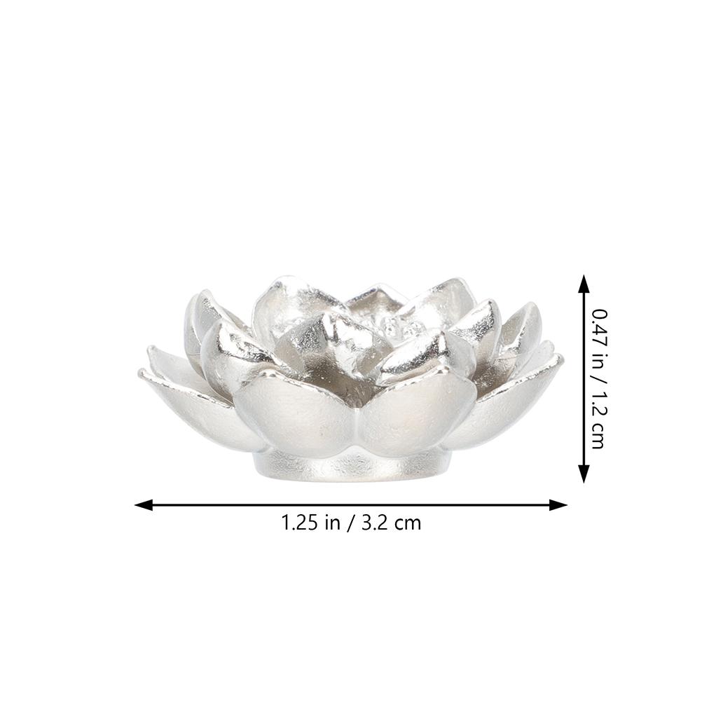 3 pcs Incense Burner Holder Lotus Shape Brass Resin Charcoal Discs Catcher For Stick Cone Home Fragrance Outdoor Indoor Use