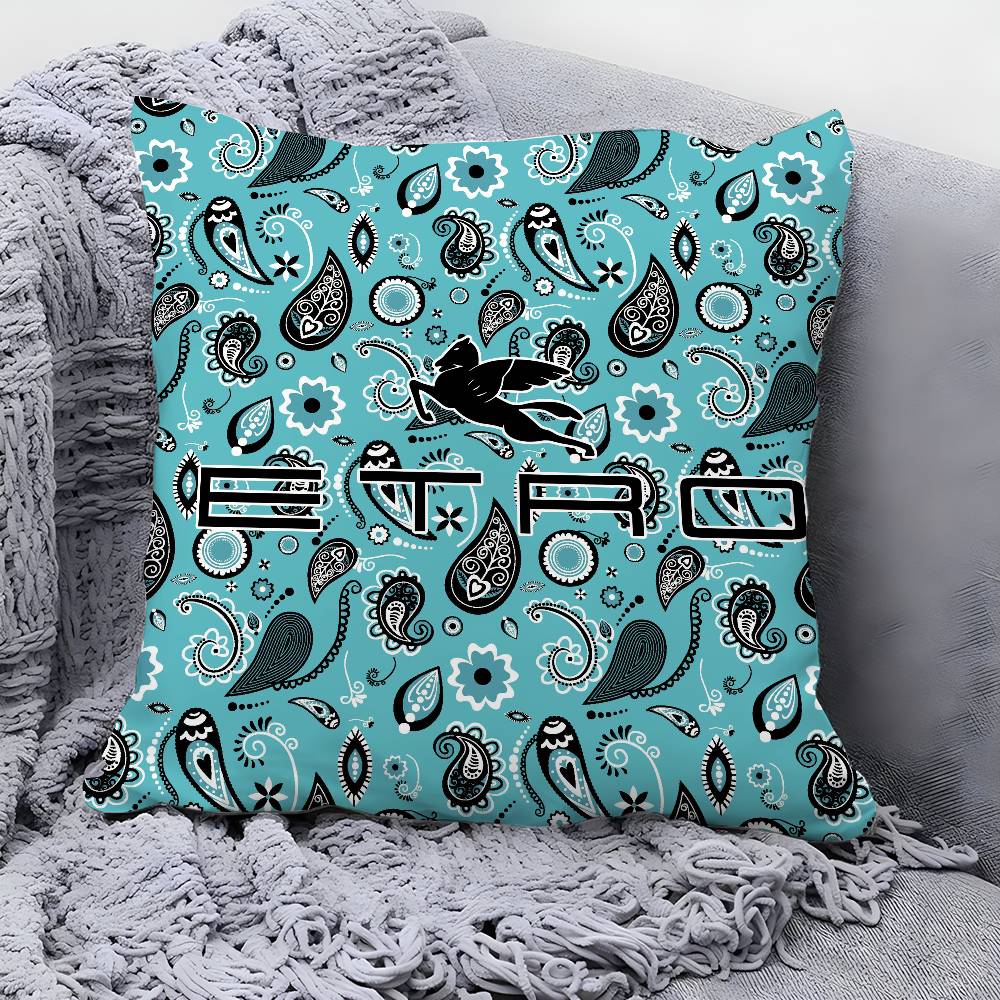 Fashion Design E-Etros Pillow Case Square Double‑Sided Print Cushion Case For Sofa Home Bedchamber Decor Gift