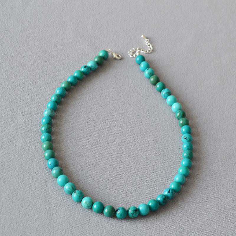 

Retro Artistic Turquoise Beaded Personalized Necklace
