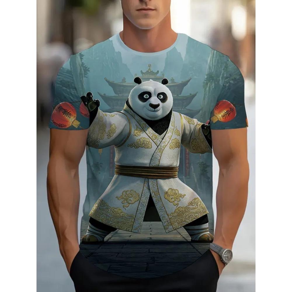 Summer Mens T-shirt Creative 3D Printed Short Sleeved T-shirt Fashionable Comfortable Soft Breathable Large Loose T-shirt