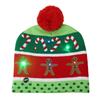 Unisex Christmas Halloween LED Lights Knitted Hat and Scarf Set Fashion Wear