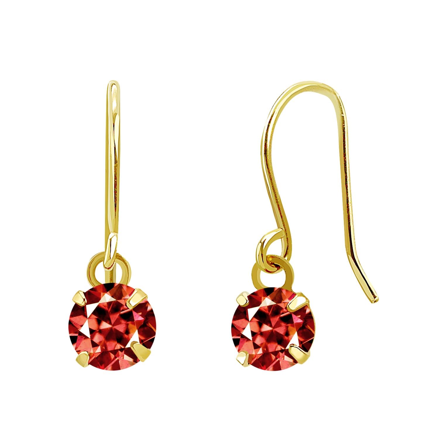 

Earrings for Natural Hook Single 4 10K [Sears] Women, K10, Stone, Garnet, Earrings, Stone, Prongs, Gold, se105-0001-yg-ga