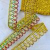 Gold & Silver Sequin Lace for Dance Costumes, 2.7 Cm Wide, 13 Meters