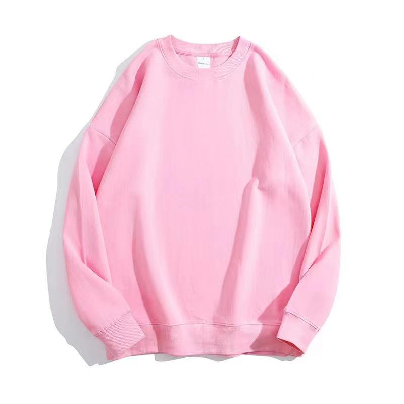 Unisex Streetwear Sweatshirts Autumn&Spring O-neck Pullover Double-sided Cotton Long Sleeve Outerwear