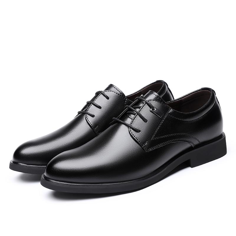Fashion Lace-Up Men Casual Dress Shoes Men's Fashion Fashion Oxford Shoes Comfortable Male Leather Flats Classic Men Shoes for Wedding