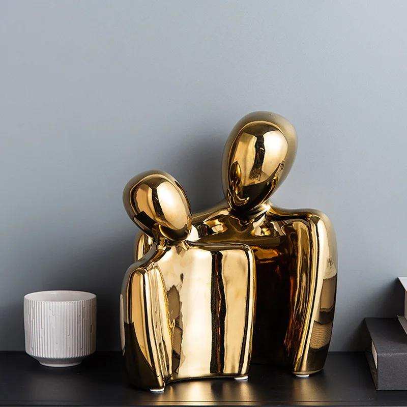 Nordic minimalist abstract figures ceramic ornaments bedroom living room desktop furnishings home decoration office figurines