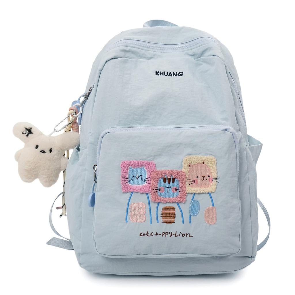 Schoolbag new children's casual simple backpack cute versatile backpack cartoon doll backpack large capacity backpack