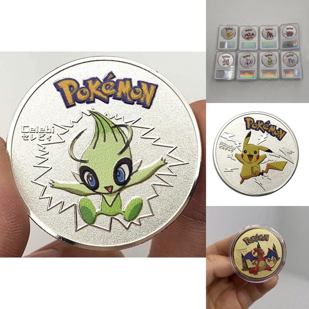 Pokemon Anime Gold Coin Game Commemorative Coin Pikachu Collection- Cute Decorative Piece