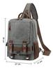 Kropp En Skulder Crossbody A4 Kompatibel med 13 Tommer [Mygreen] Veske, Veske, Veske, Oppbevaring, PC, Canvas, Pendling, Reise, Herre (L/Brun)