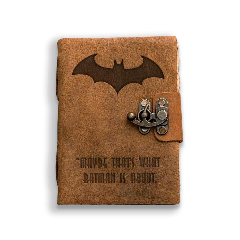 Leather Cover Handmade Deckle Edge Paper Vintage Engraved Diary with Metal Lock Daily Journal Planner Writing Notebooks