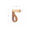Patères murales AIMOONSA Forest en hêtre et cuir (lot de 3) — Porte-manteaux muraux déco, support 10 kg
