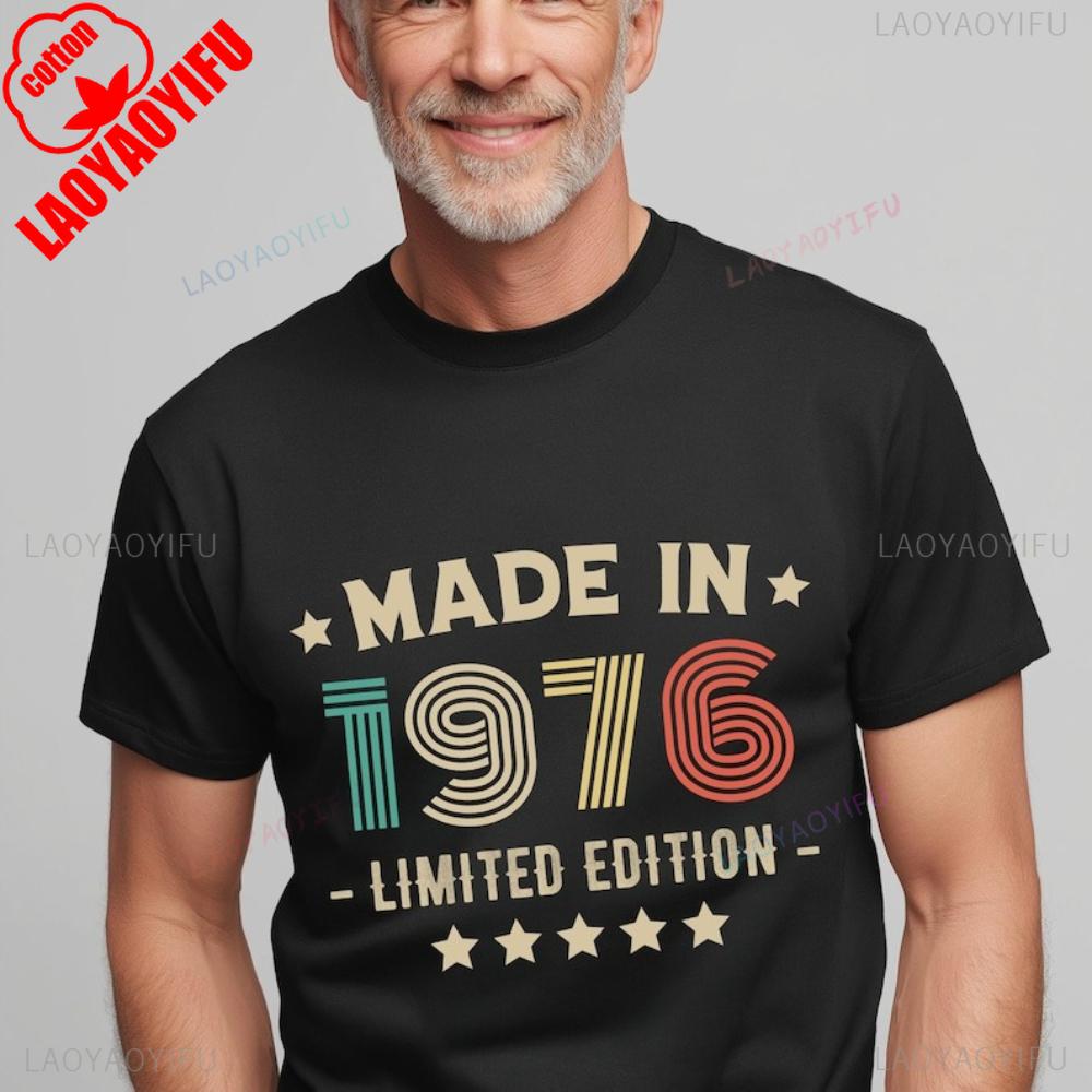 1976 50th Birthday TShirt Funny 50th Gifts for Men Women Shirt Classic 50th TShirt Vintage Graphic Printed Tee Cotton Tops S