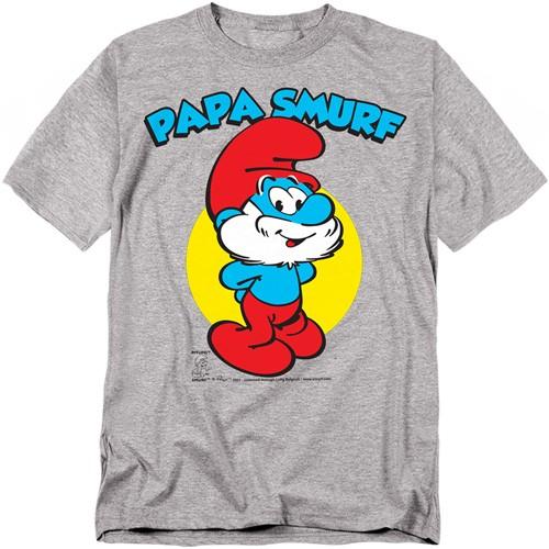 THE SMURFS PAPA SMURF Licensed Adult Men039;s Graphic Tee Shirt SM-5XL Unisex T-Shirt XXXL