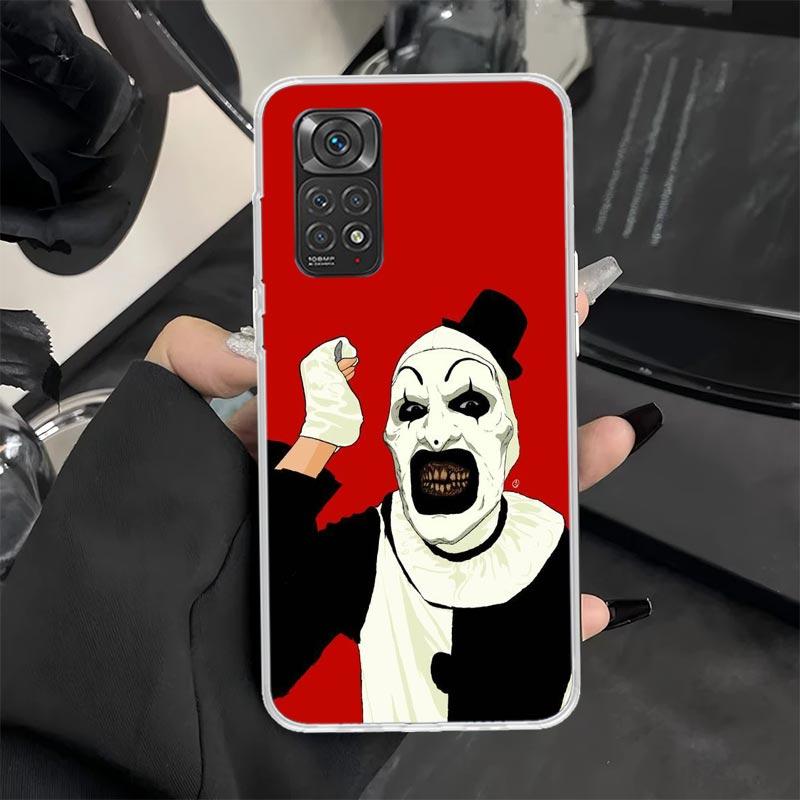 Horror Movie Terrifier Phone Case for Xiaomi Redmi Note 14 13 12S 12 11S 11T 11E Pro Plus 11 10 10S 9S 5G Soft Silicone Cover Re