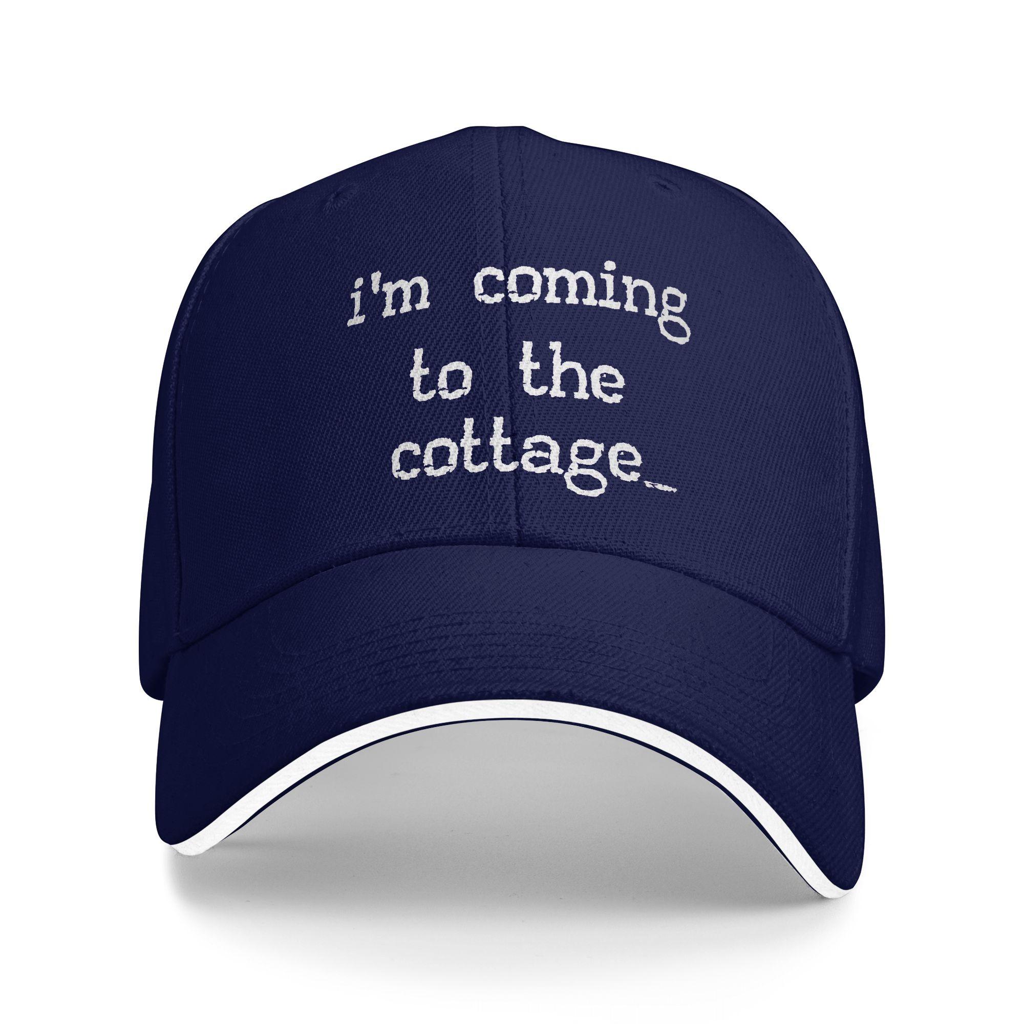 

Summer Casual Baseball Cap I m Coming To The Cottage Hiking Fishing Hip Hop Hats For Men Adult Sunscreen Classic Baseball Caps As Picture темно-синього кольору