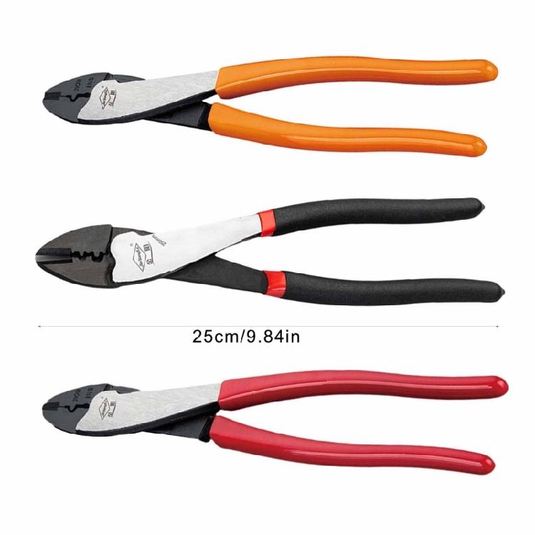 10inch Cable Crimper and Wire Cutter Ergonomically for Precisions Cutting and Crimping Tasks